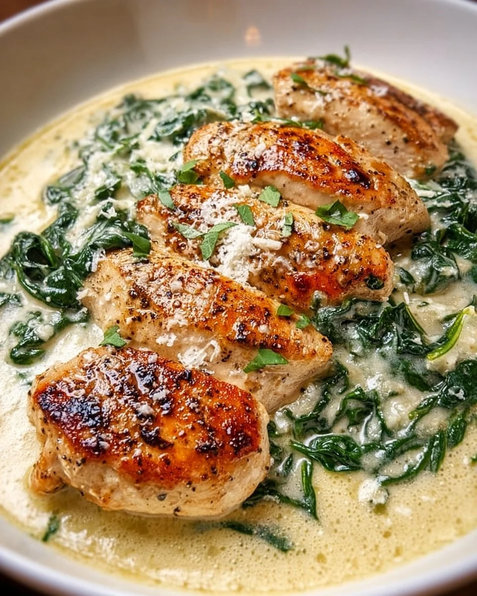 Cremige Hähnchen Florentine