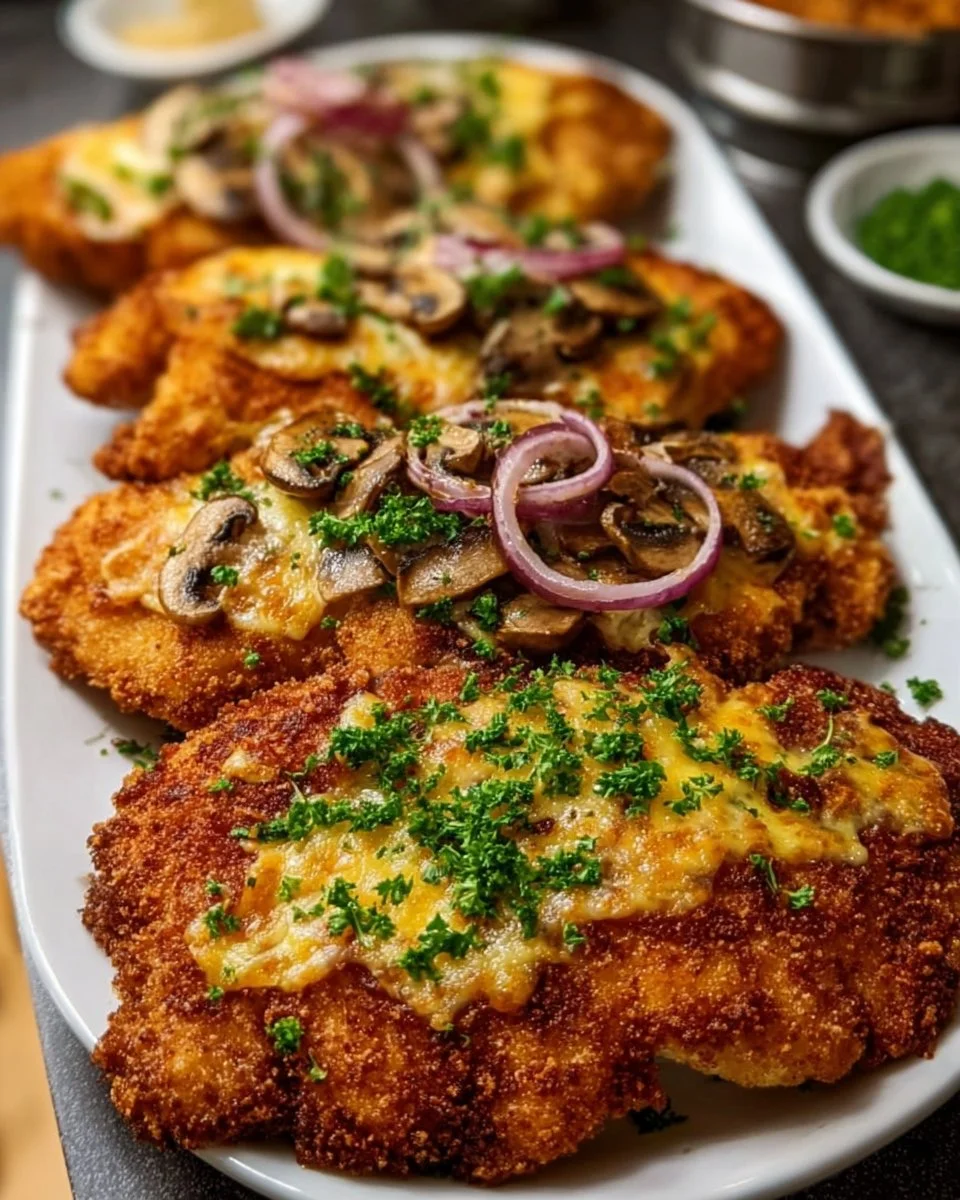 Köstliche Überbackene Partyschnitzel aus dem Ofen