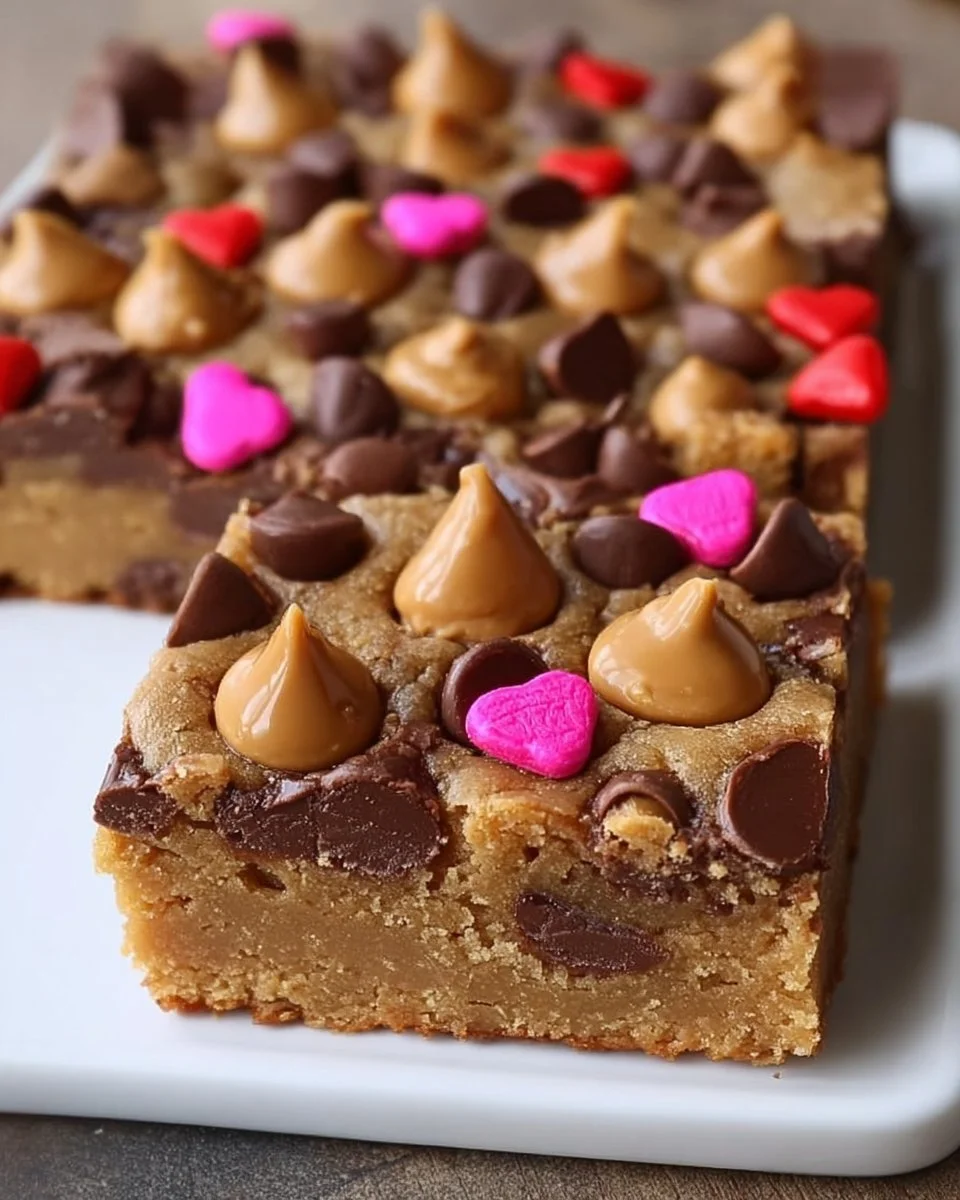 Valentinstag Erdnussbutter-Kekse Riegel