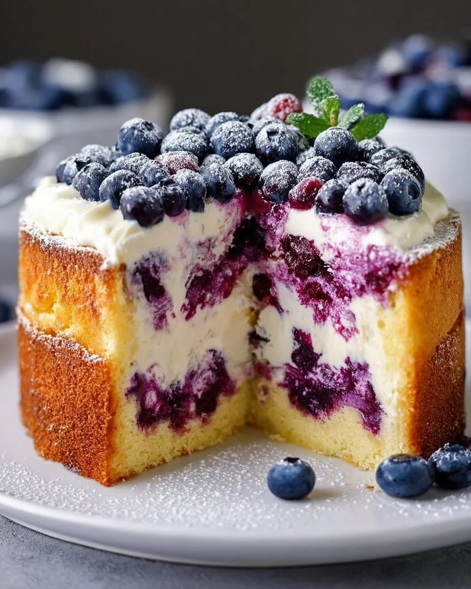 Blaubeertorte mit Frischkäse