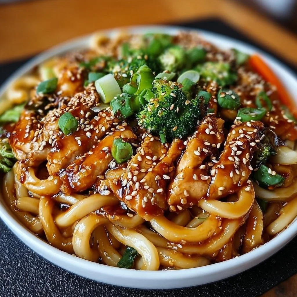 Hähnchen Teriyaki Udon Nudeln