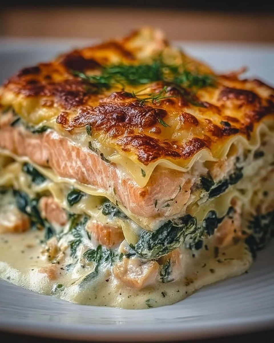 Lachs-Spinat-Lasagne