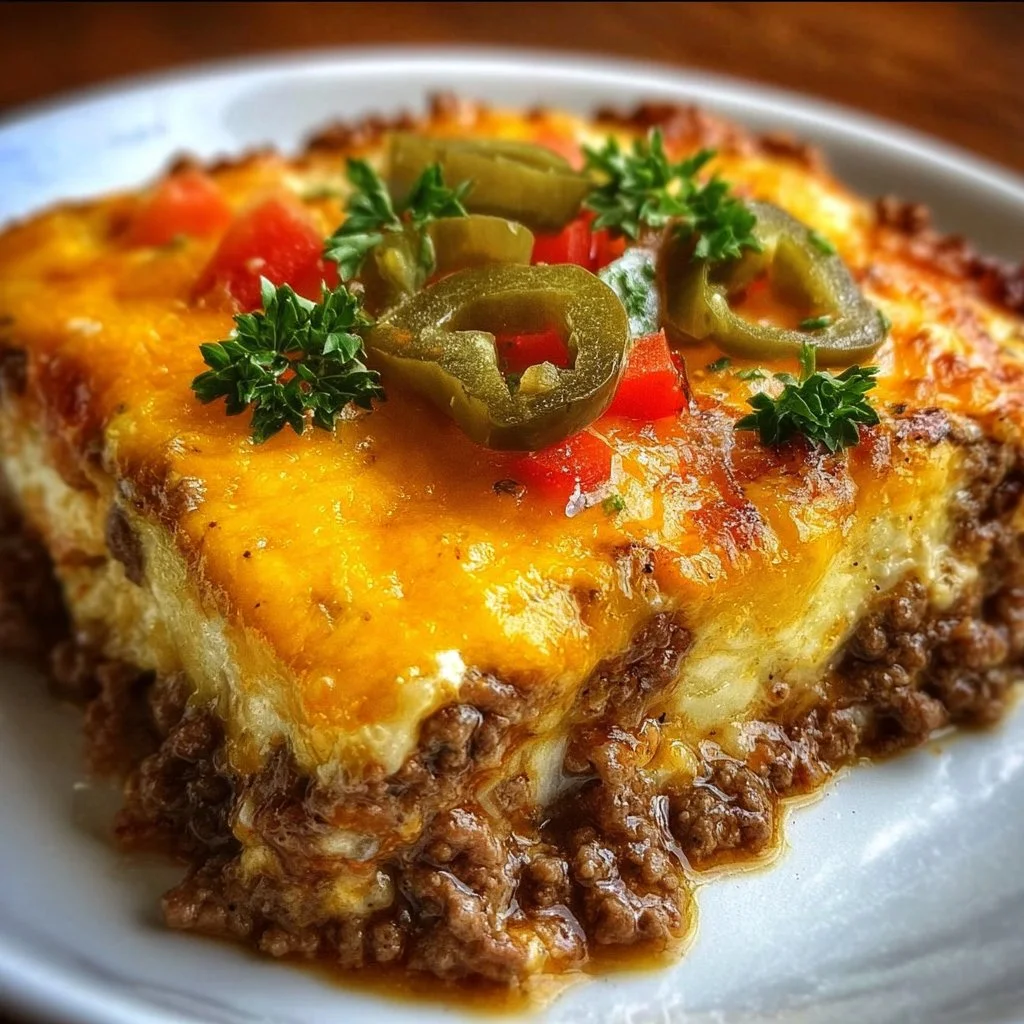 Low Carb Cheeseburger Auflauf