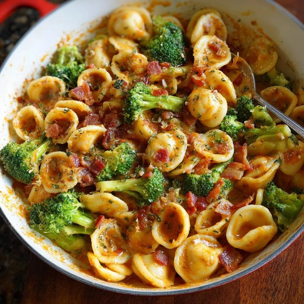 Scharfe Bacon Brokkoli-Orecchiette