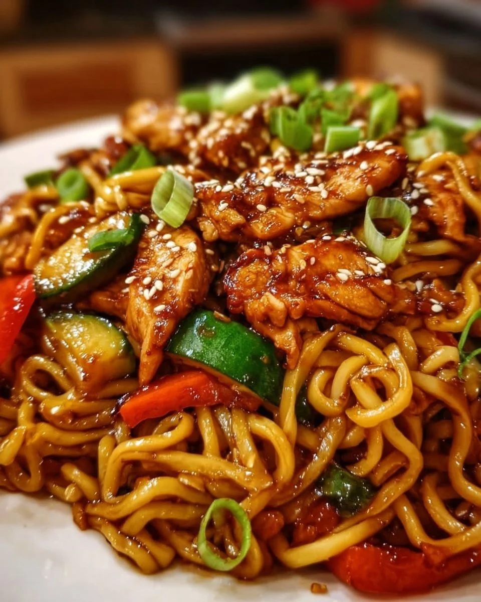 Würzige Teriyaki Hähnchen-Nudeln