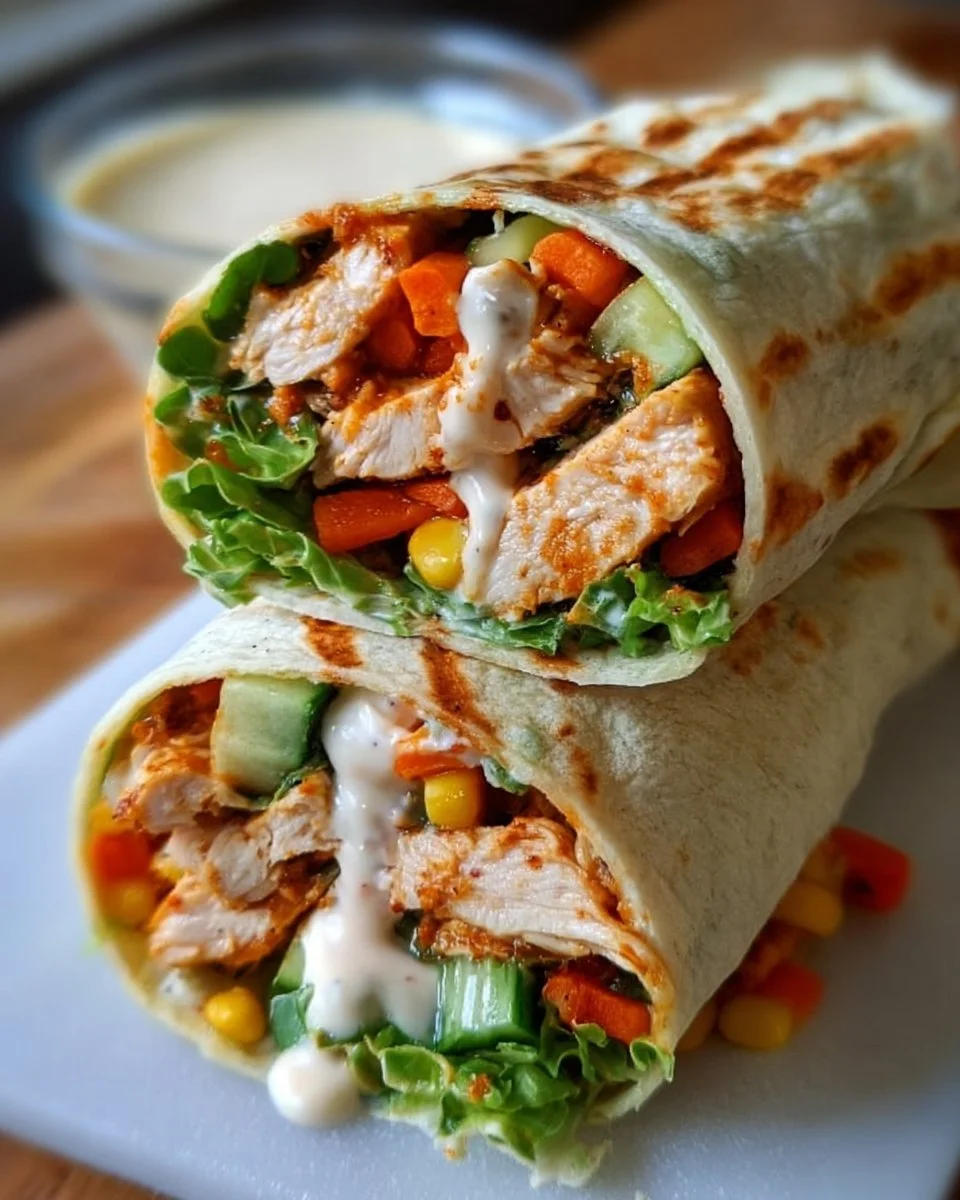 Würziger Hähnchen-Wrap