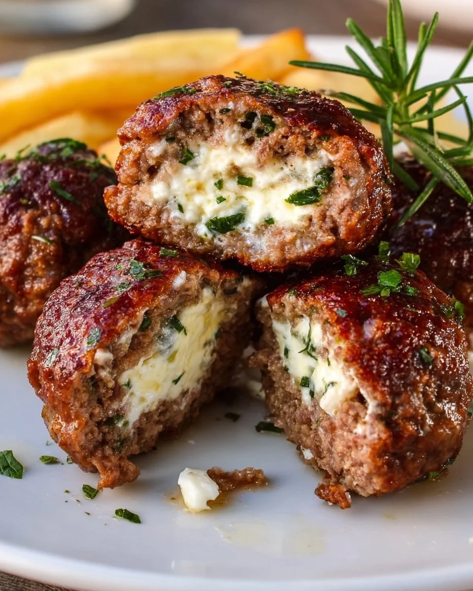 Bifteki – Griechische Frikadellen gefüllt mit Schafskäse