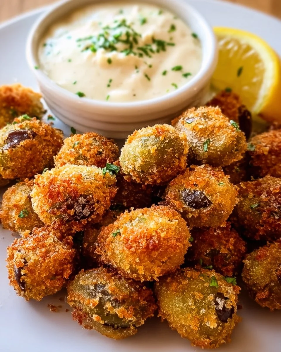 Frittierte Oliven mit Knoblauch-Aioli