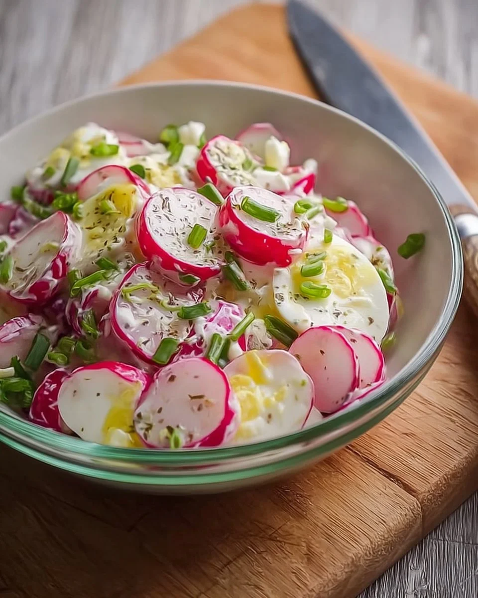 Gesunder Radieschensalat mit Sahne