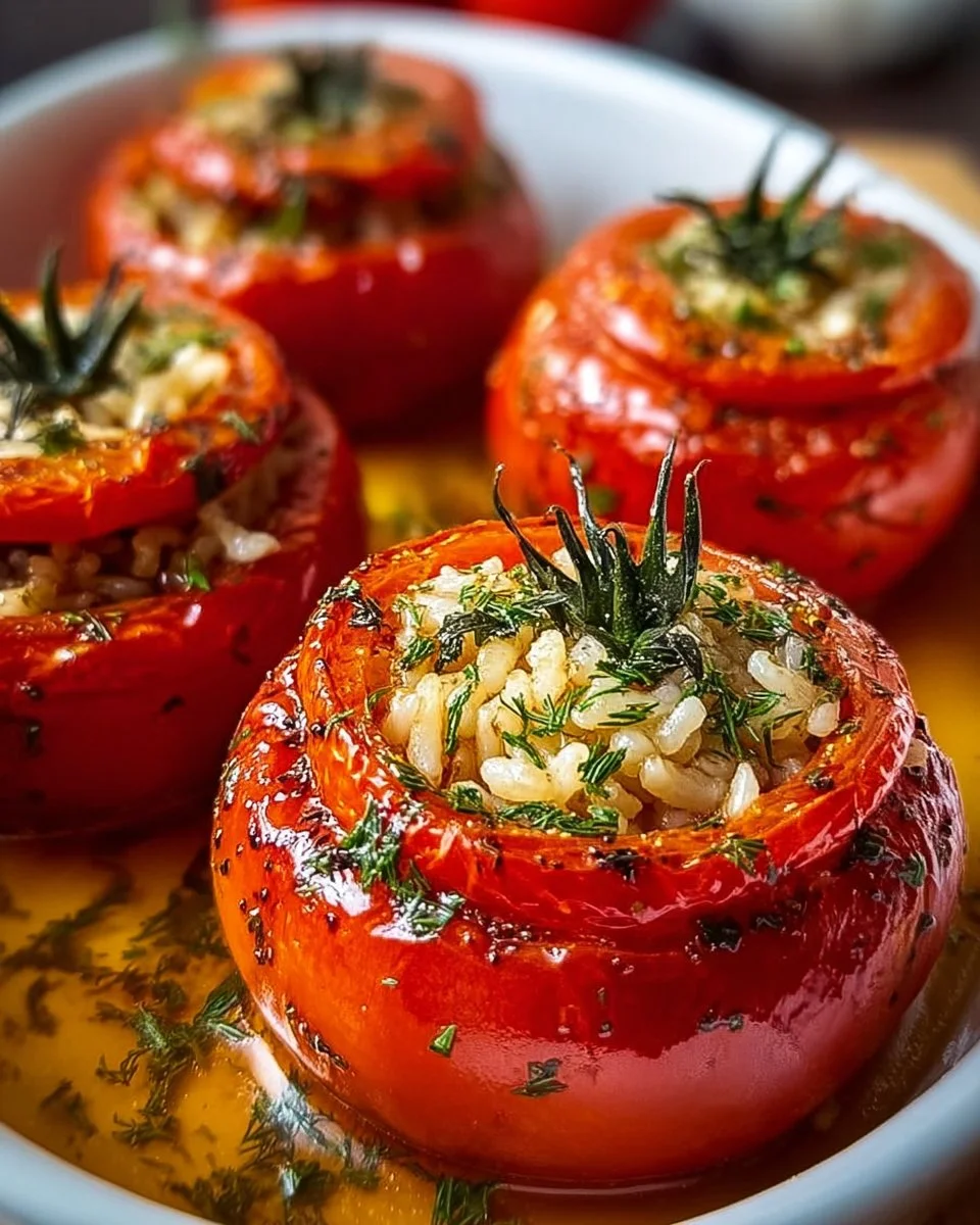 Griechische gefüllte Tomaten