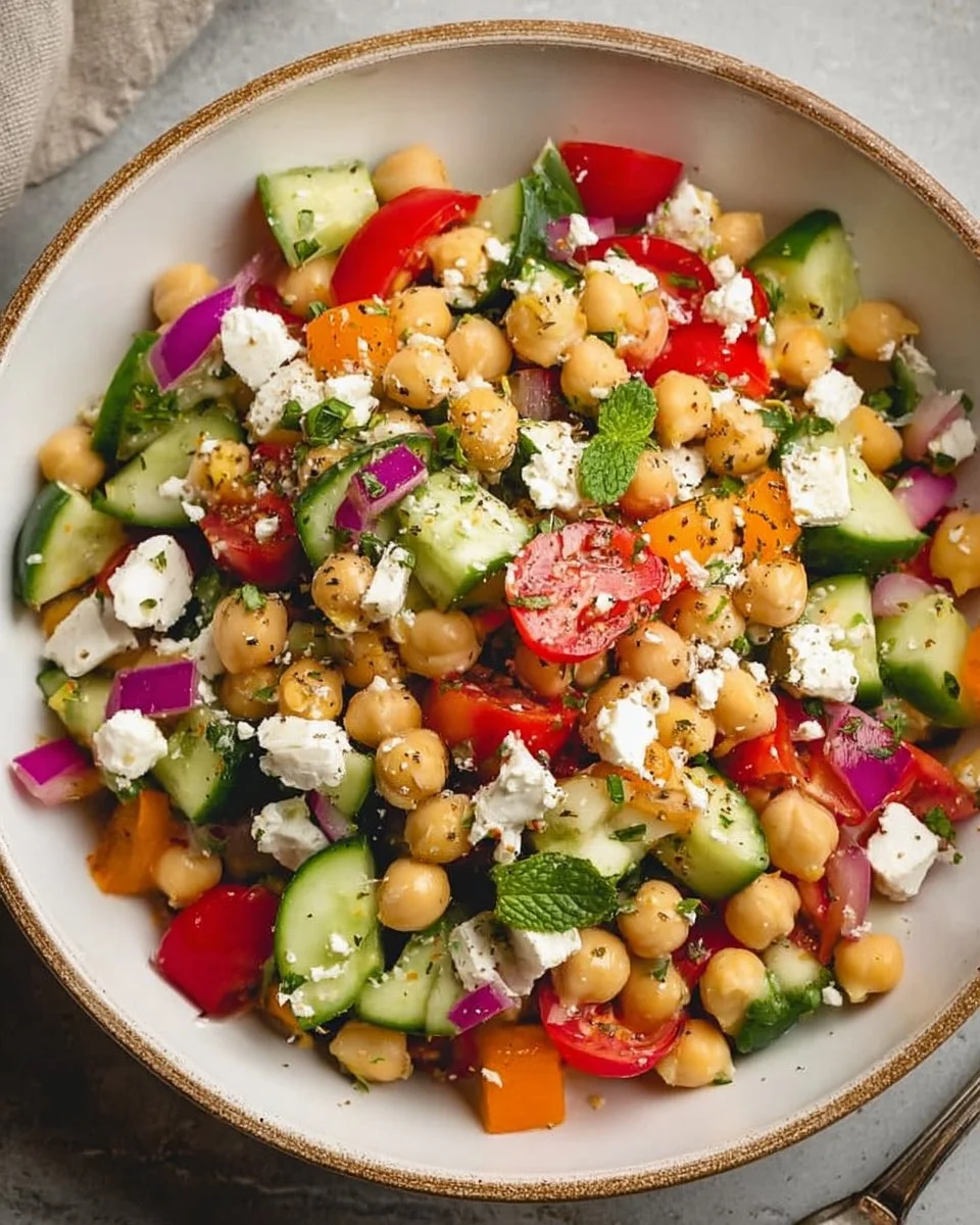 Griechischer Kichererbsensalat