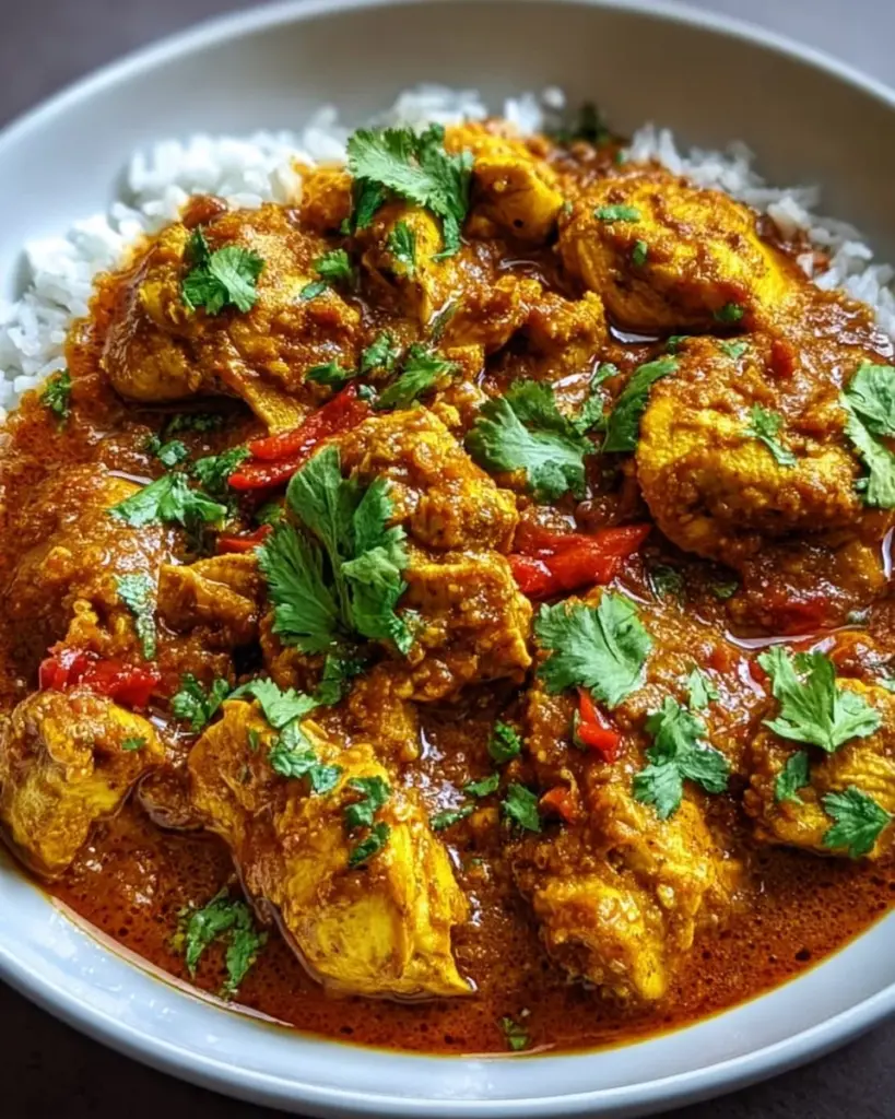 Hähnchen Bhuna - aromatisches indisches Gericht mit Gewürzen