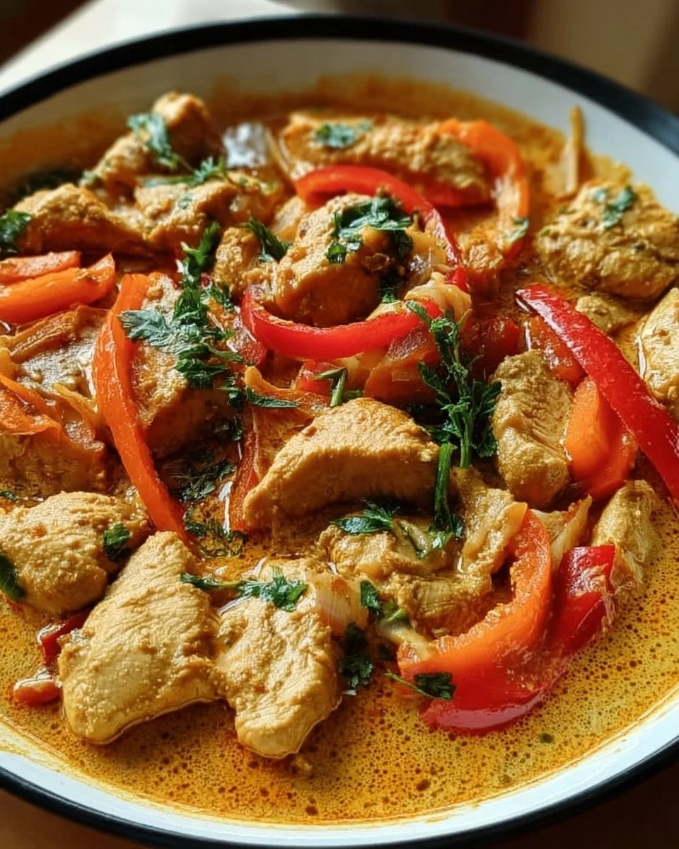 Hähnchen-Pfanne mit Kokosmilch