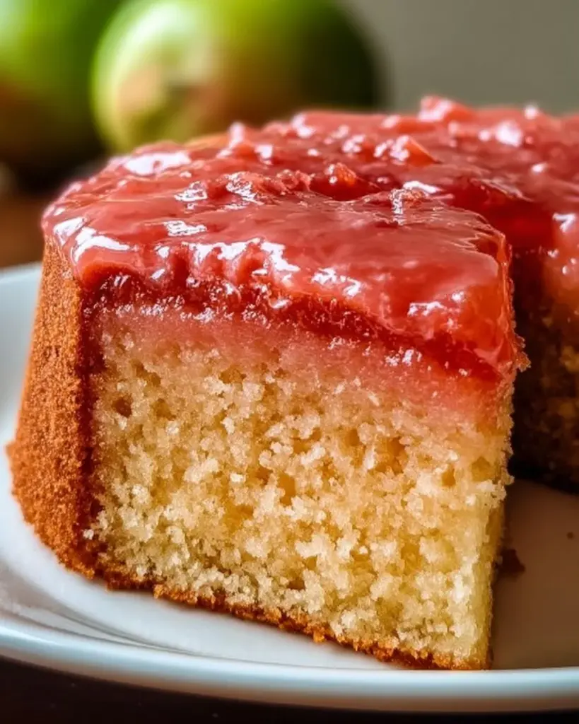 Hawaiianische Guava-Kuchen auf einem Teller dekoriert mit frischen Guaven.