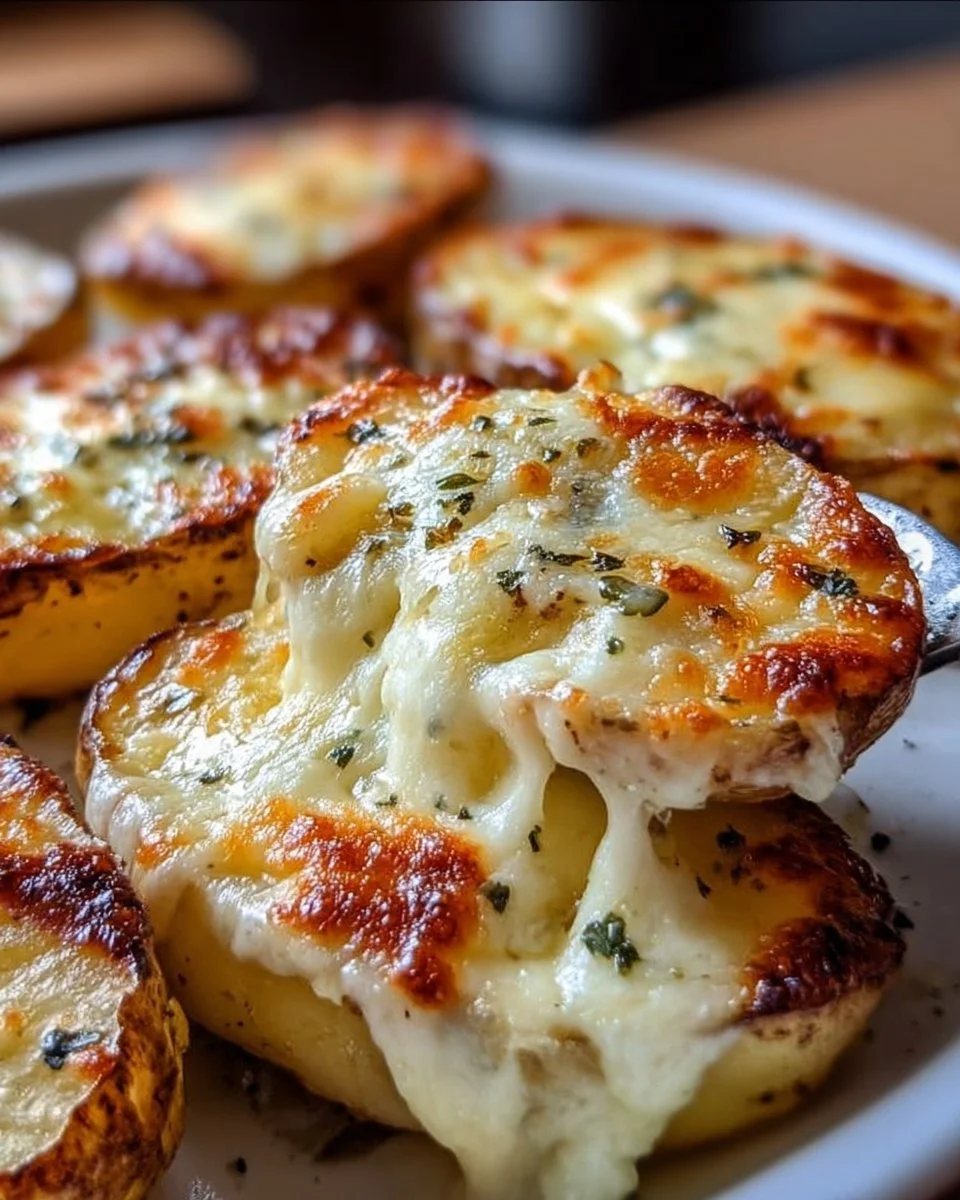 Käseüberbackene Kartoffeln