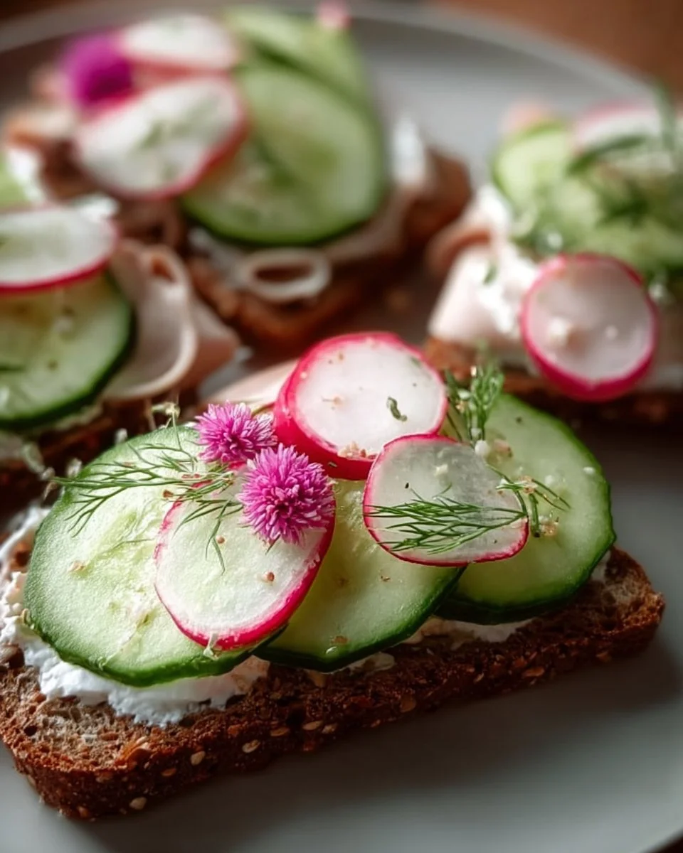 Knäckebrot mit Gurkenquark