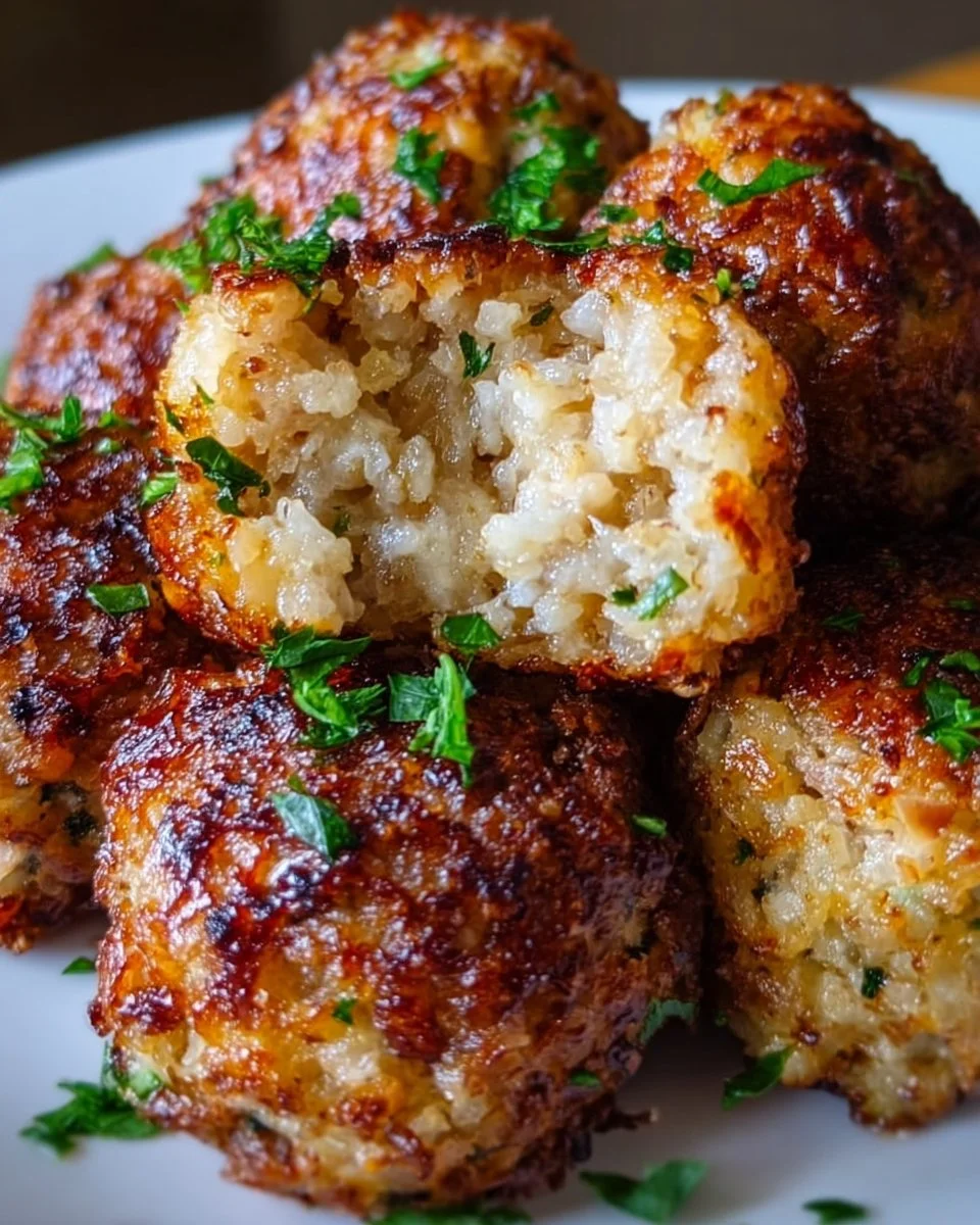 Krosse Reisbällchen aus der Heißluftfritteuse