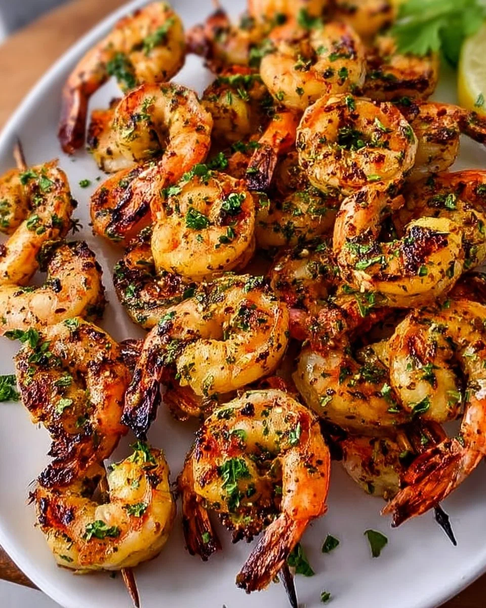 Marinierte Gegrillte Garnelen-Skelette