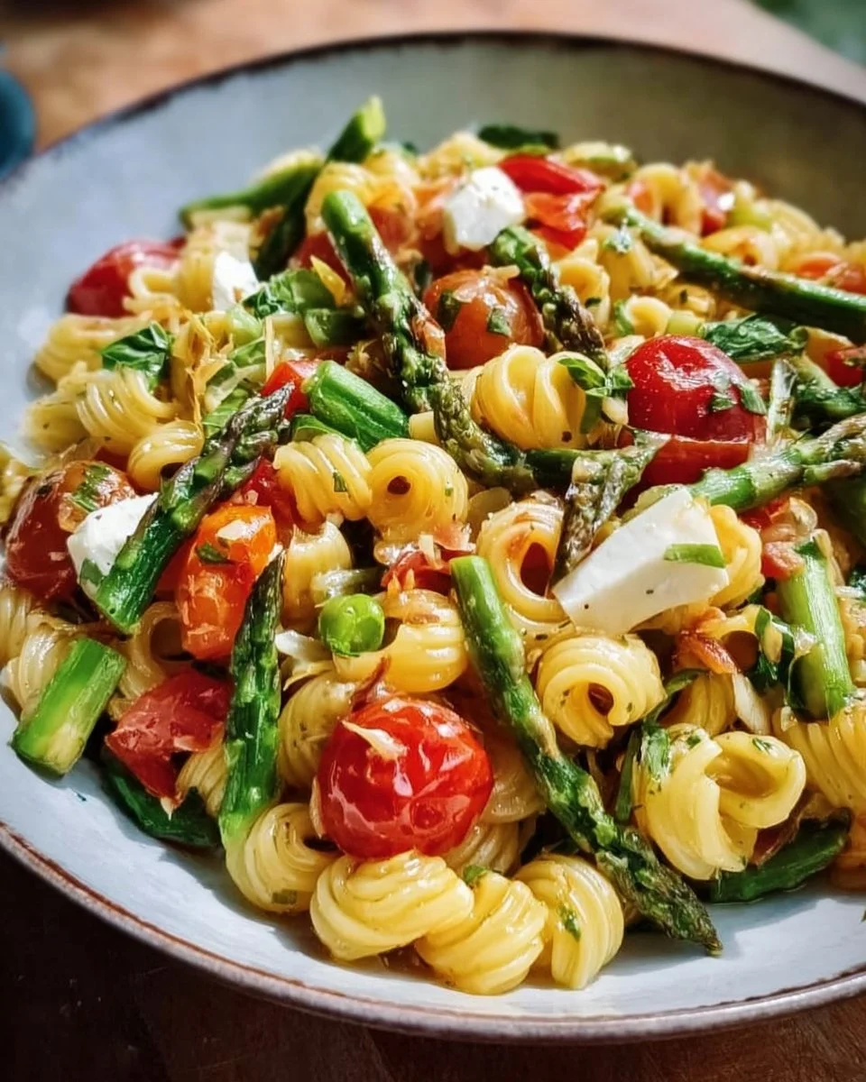 Mediterraner Pasta Spargel Salat