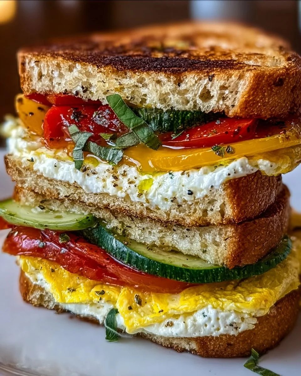 Mittelmeer-Frühstückssandwich