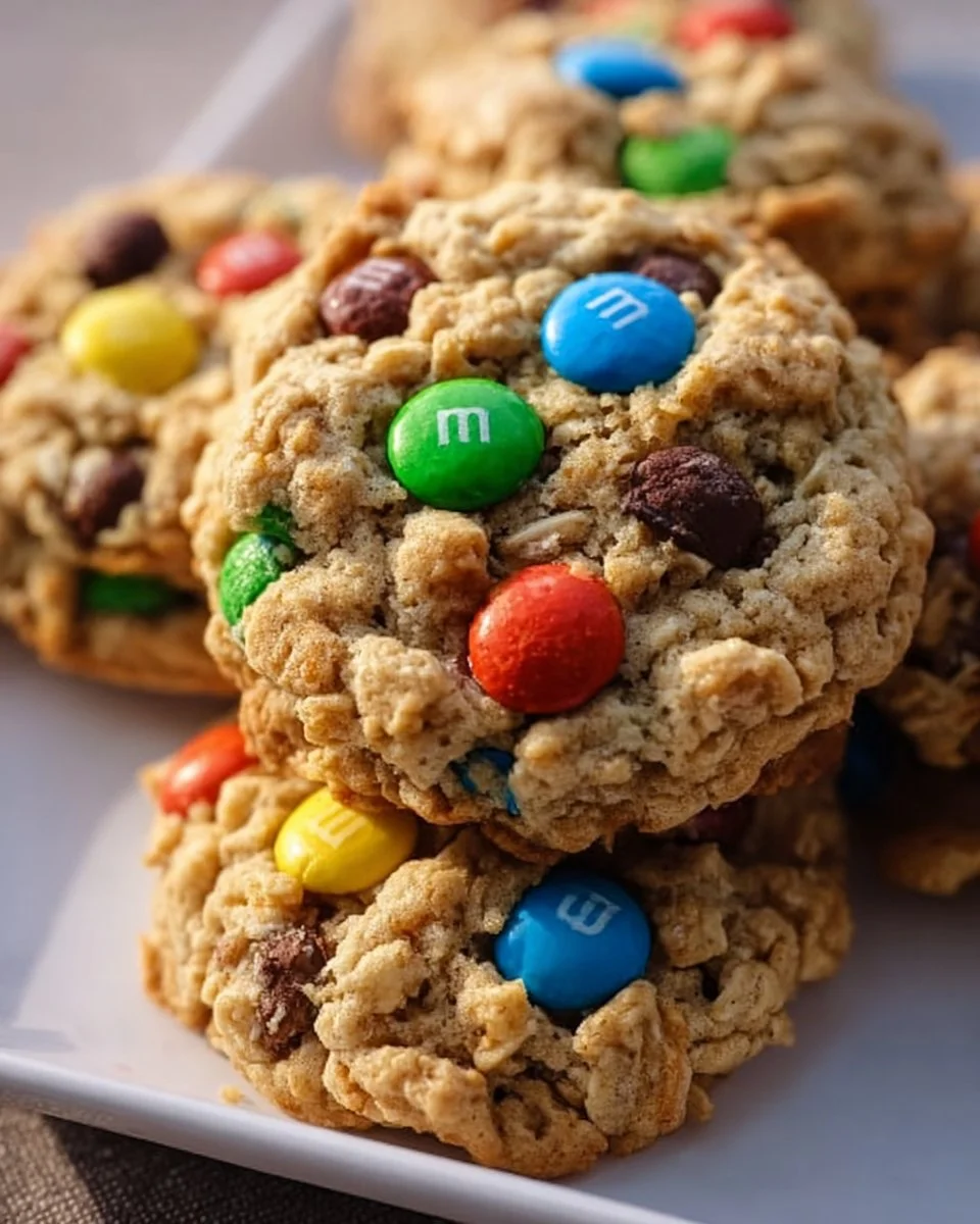 M&amp;M-Cookies mit Haferflocken