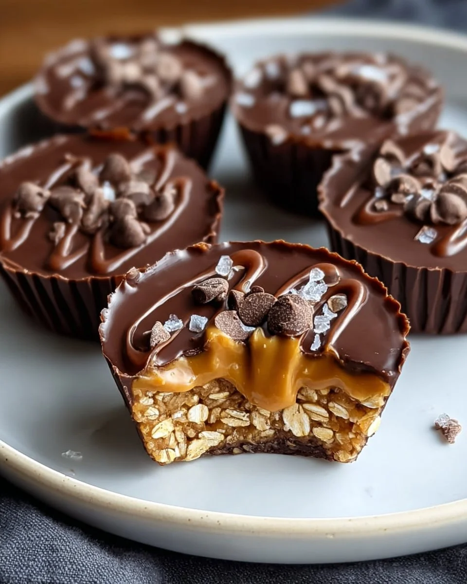 No-Bake Erdnussbutter Haferbecher