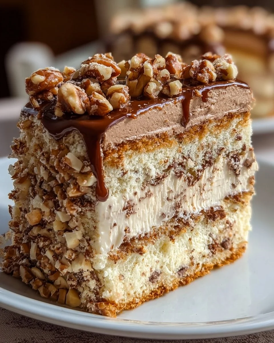 Nusskuchen mit Nougatcreme