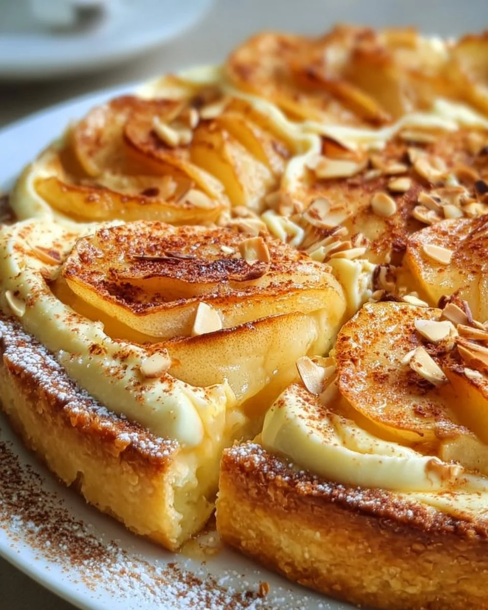 Saftige Apfeltarte mit Rahmguss