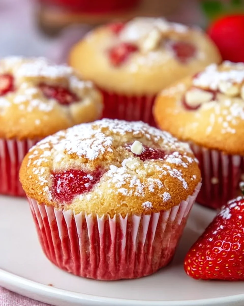 Saftige Erdbeer Muffins