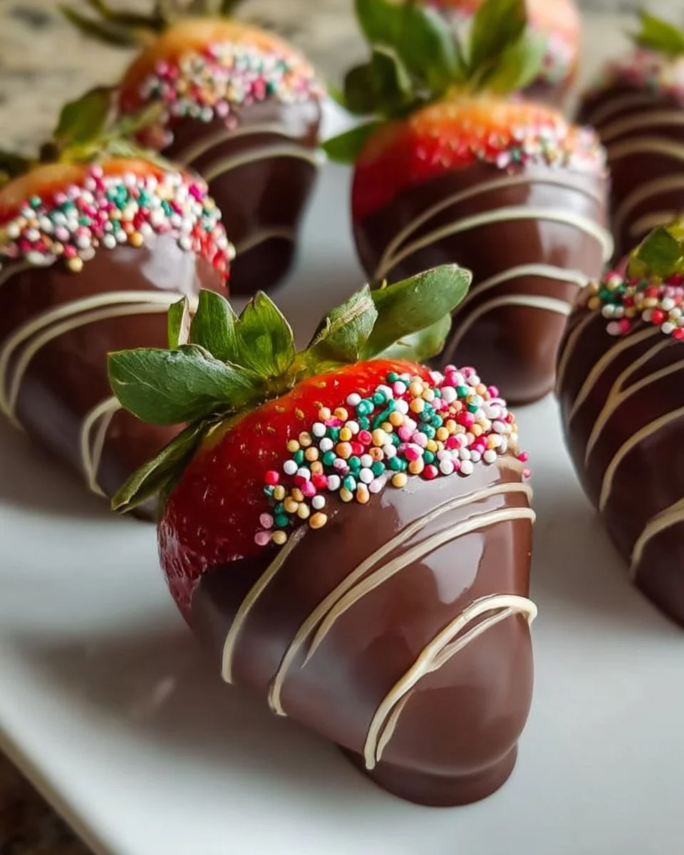 Schokoladenüberzogene Erdbeeren