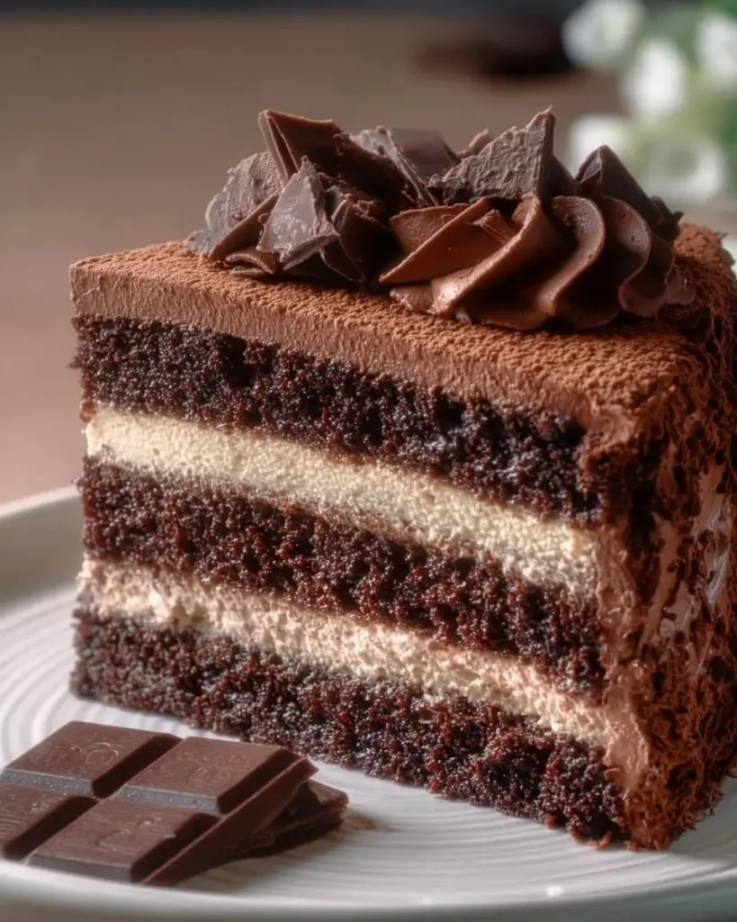 Saftige Schokotorte mit cremiger Buttercreme als Topping