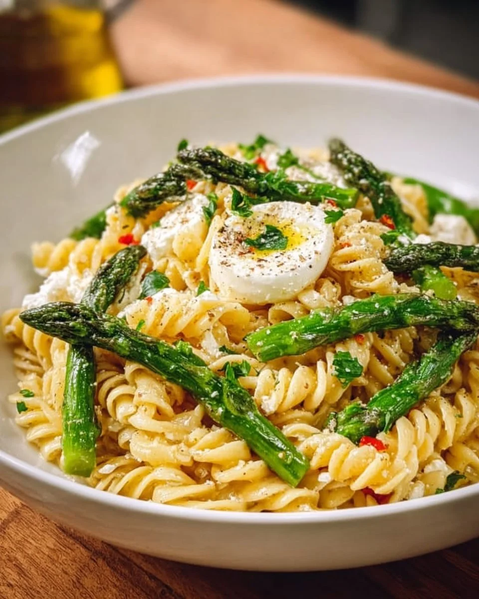 Spargel Feta Pasta