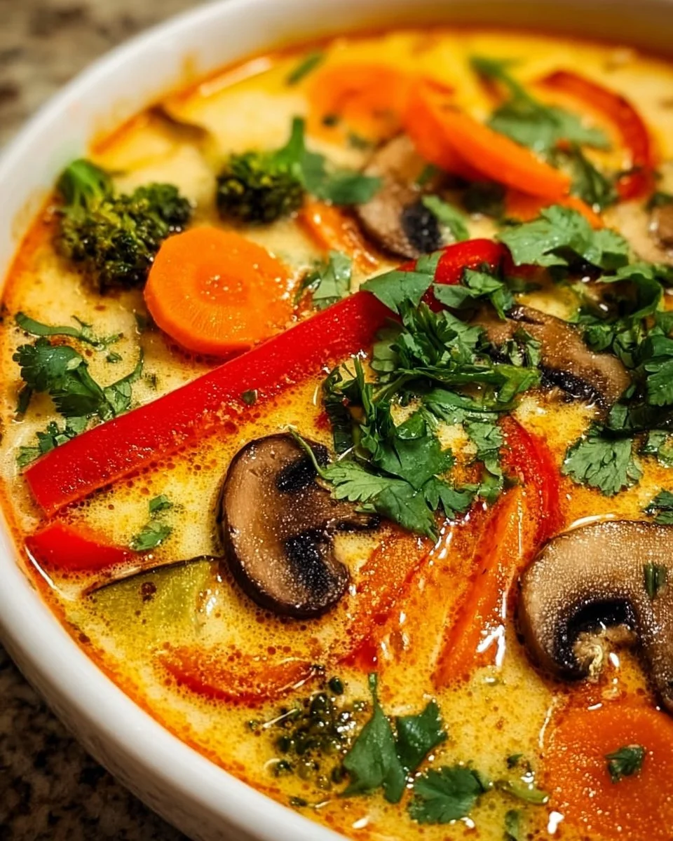 Thai-Coconut-Suppe mit Gemüse