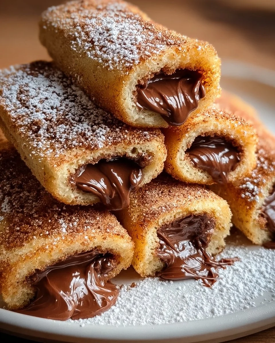 Toastrollen mit Nutella und Zimt