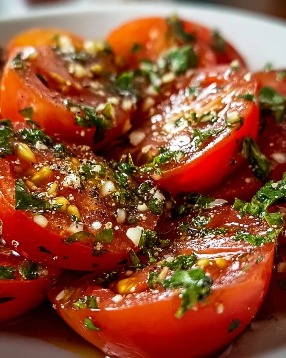 Tomaten Knoblauch Salat