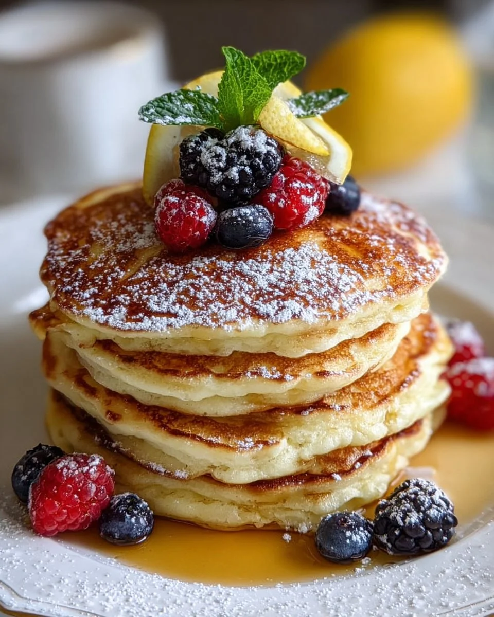 Zitronen-Ricotta-Pfannkuchen