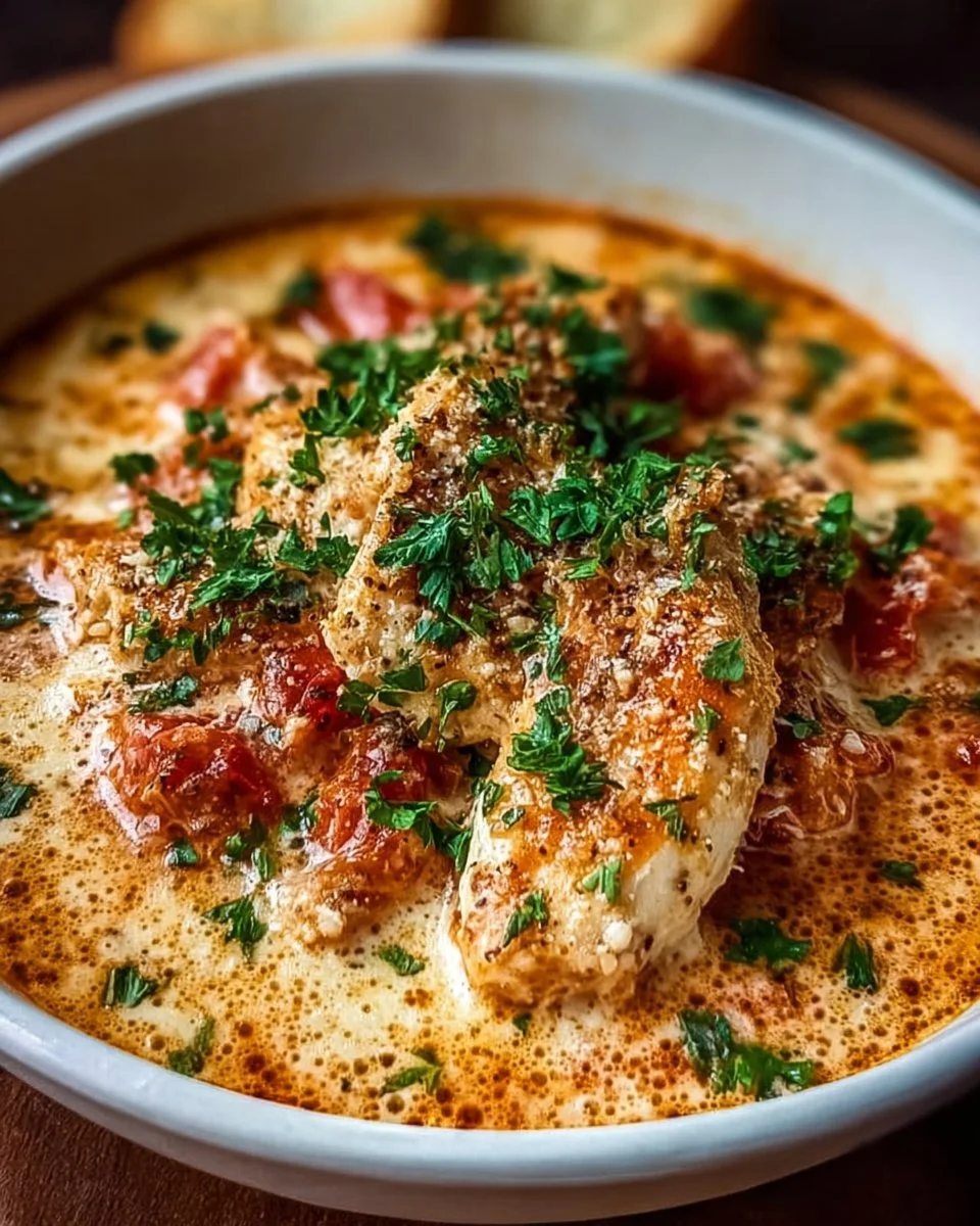 Crock-Pot Hähnchen Parmesan Suppe