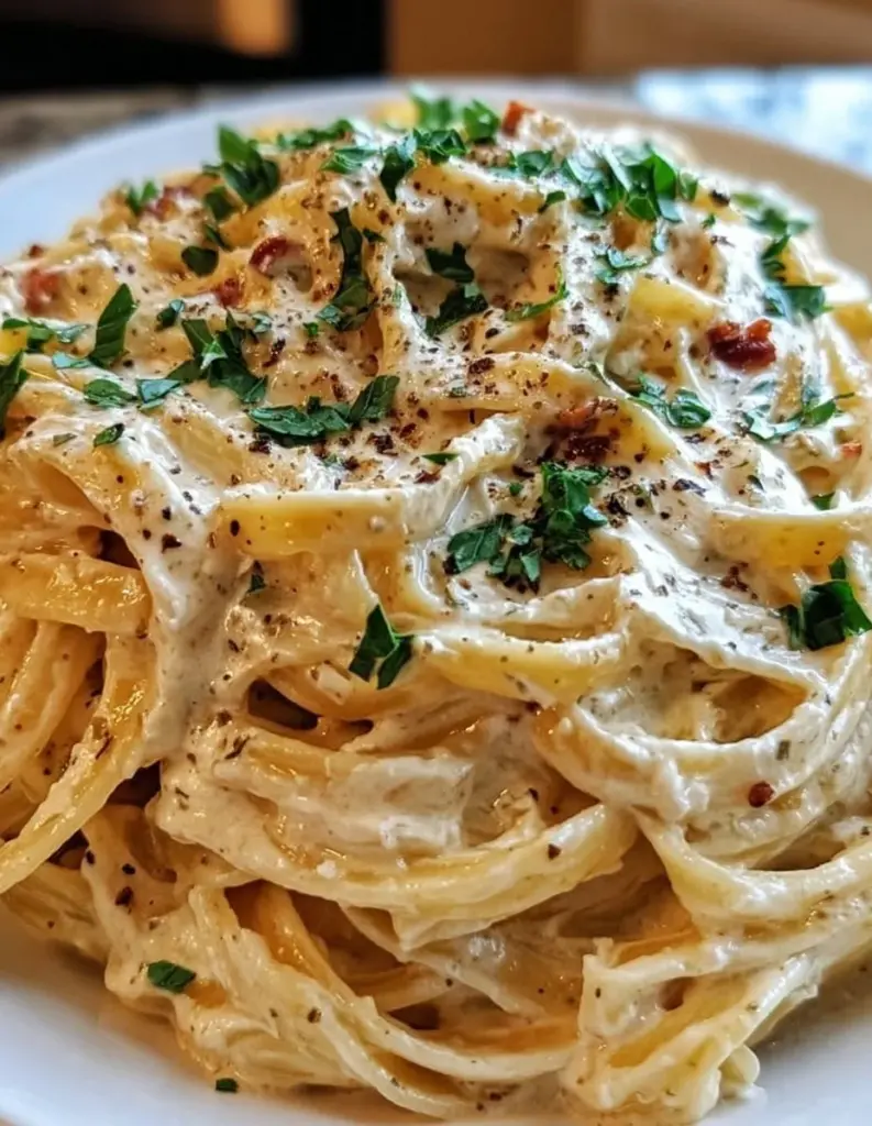 Gesunde Hochprotein Alfredo-Sauce für eine proteinreiche Ernährung