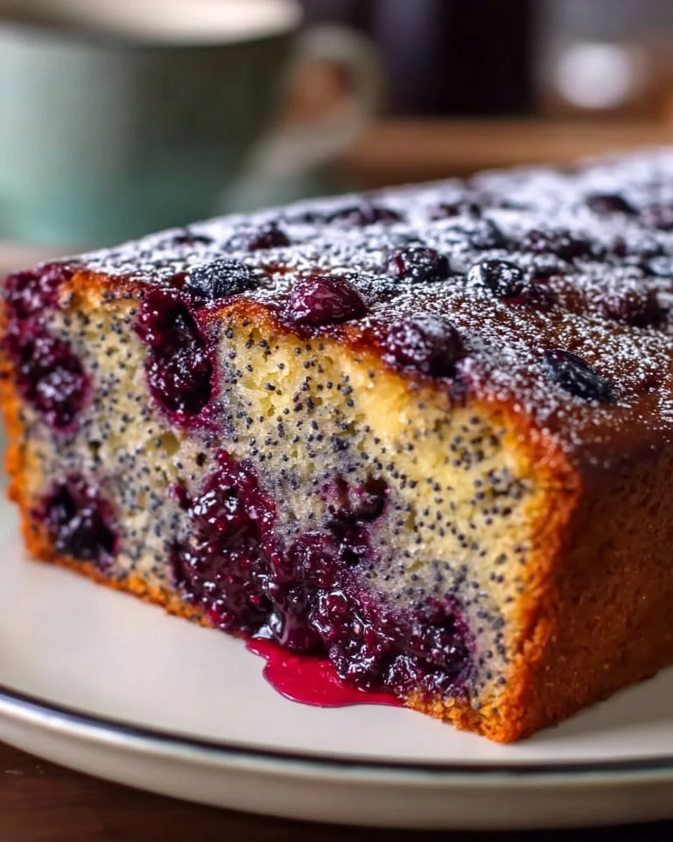 Heidelbeer Mohnkuchen einfach backen