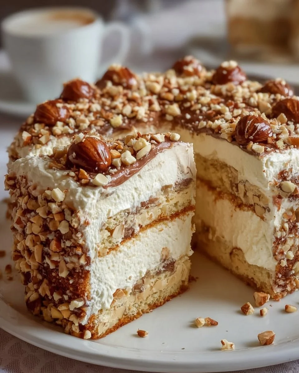 Nusskuchen mit Nougatcreme – saftig &amp; einfach