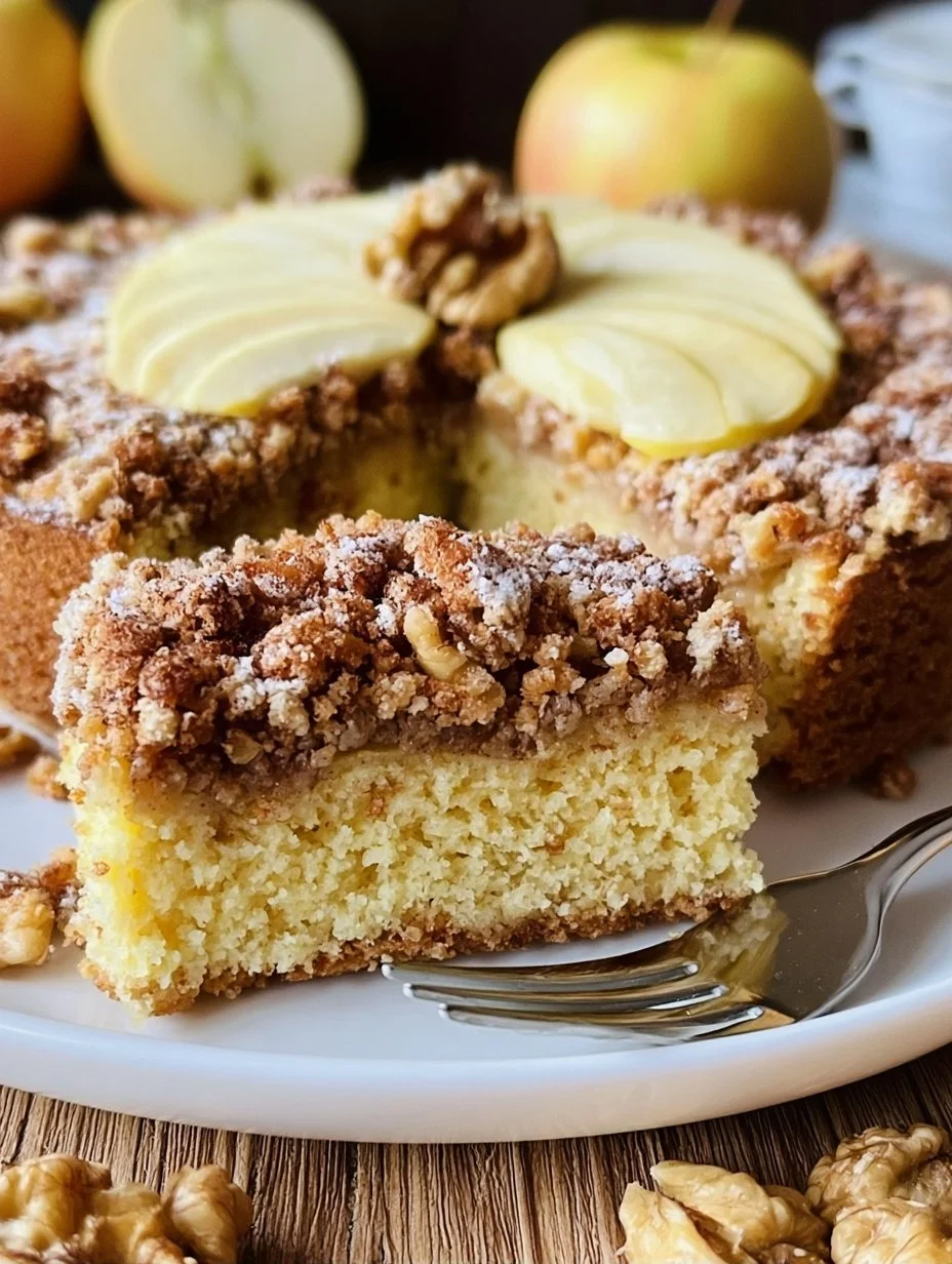 Apfel-Walnuss Streusel-Kuchen