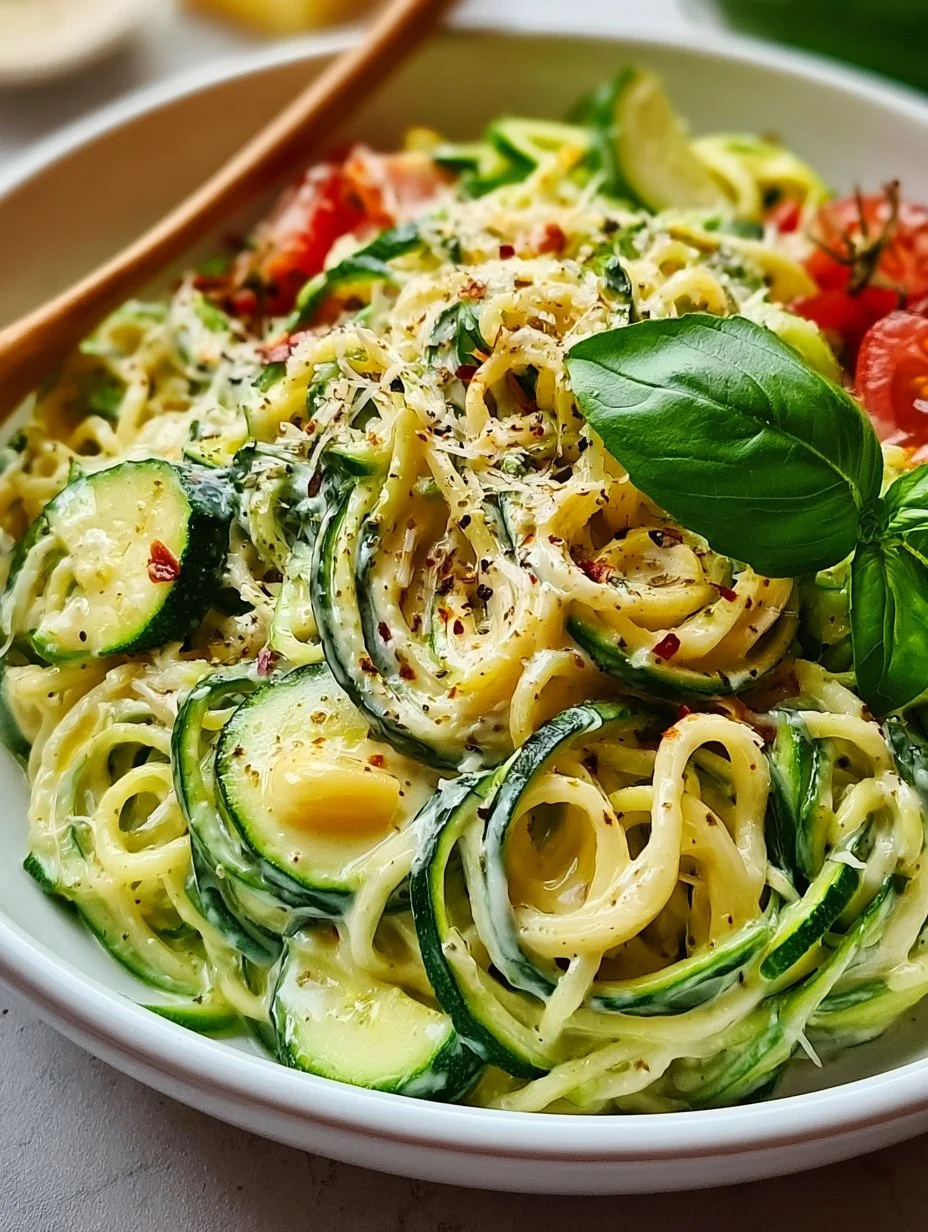 Cremige Zucchini-Nudeln