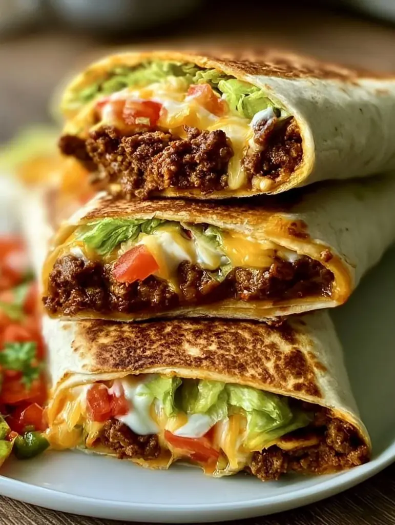 Crunch Wrap Supreme, gefüllt mit frischen Zutaten und perfektem Geschmack.