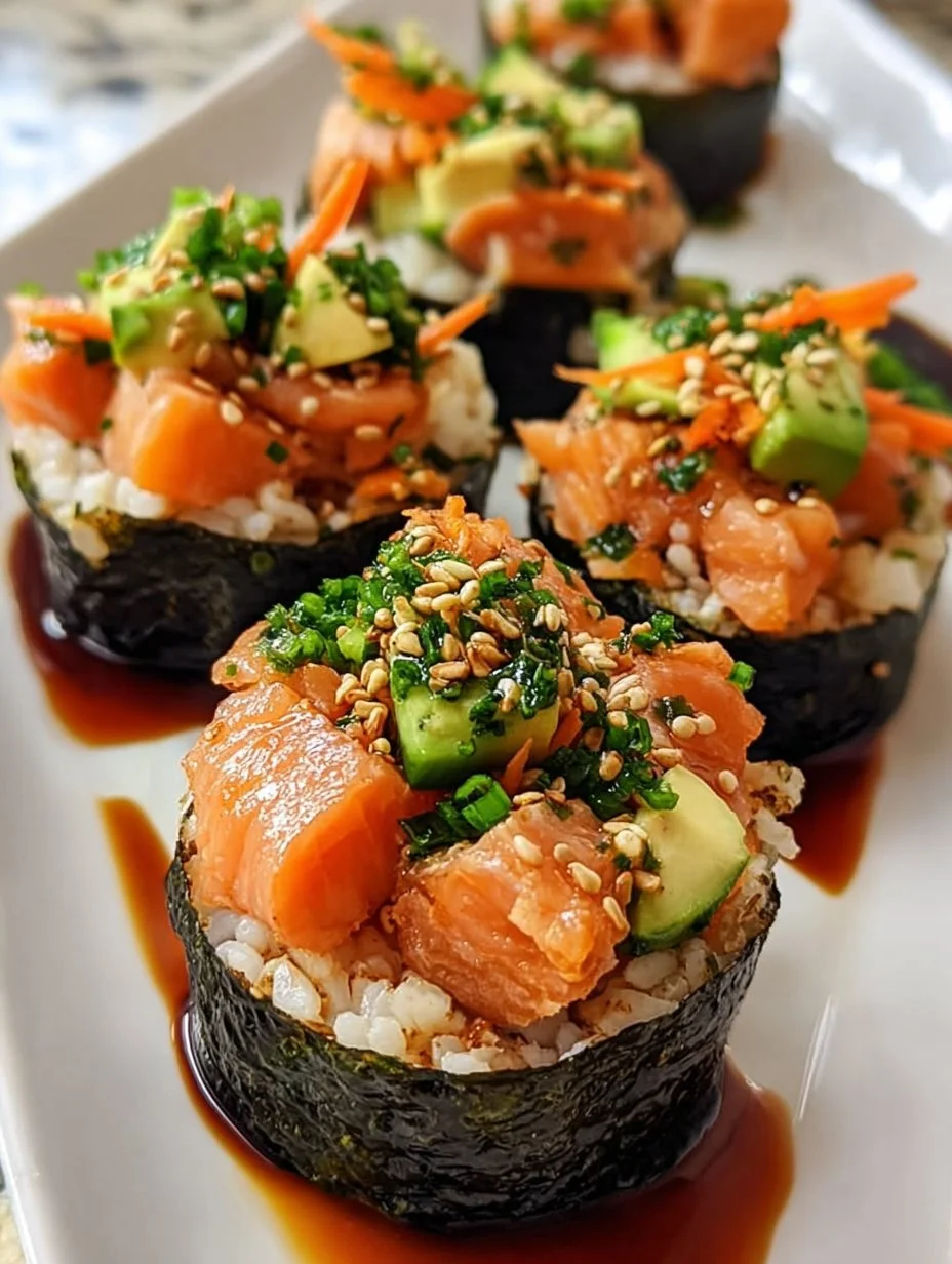 Gebratene Lachs Sushi Tassen