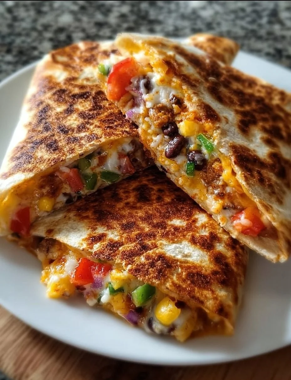 Leckerer gegrillter Käse Burrito mit Käsefüllung und würziger Salsa.