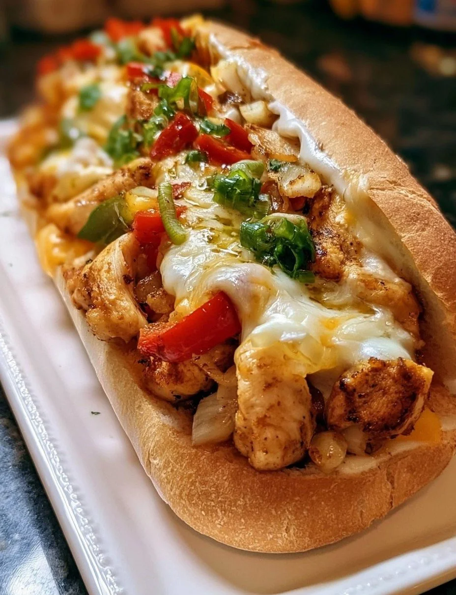 Hähnchen Cheesesteak Sandwich