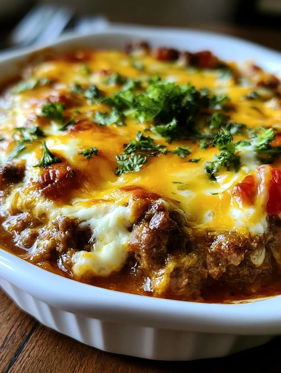 Low Carb Cheeseburger Casserole