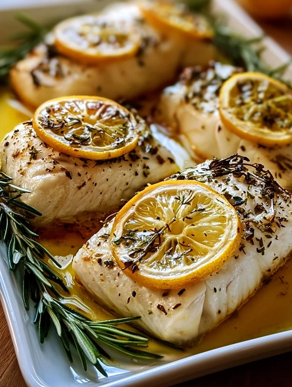 Ofenfisch mit Kräutern und Zitronen