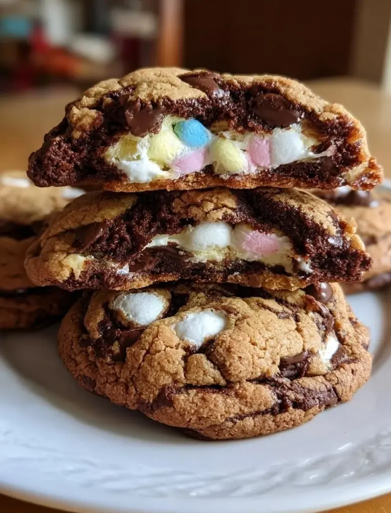 Riesiger Schokoladenkeks mit Schokoladenstückchen und goldbrauner Kruste