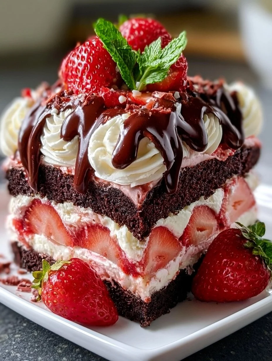 Saftige Erdbeer- Schoko-Torte